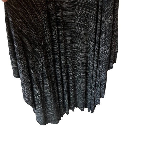 Mod-o-doc NWT Medium Space Dyed Jersey Round Midi Skirt Black Heather - Picture 6 of 9